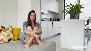 Ersties – Hot Babe Gets Off In a Changing Room While Fingering Her Ass