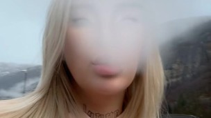 Pretty BLONDE SMOKES Outdoors – @OgYennefer